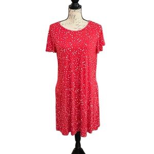 NWOT Maurices 24/7 Polka Dot Flutter Sleeve Mini Dress